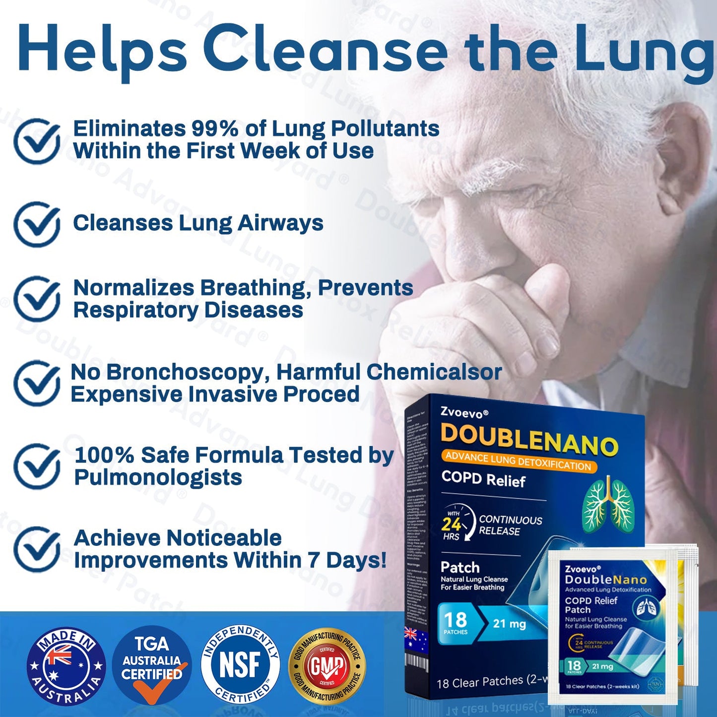 🔥🔥TGA Approved|Zvoevo® DoubleNano COPD Relief Patch (🍁💝 Cough, wheezing, shortness of breath, sputum, stuffy nose, bronchitis, bronchitis, allergy symptoms, lung discomfort🫁)