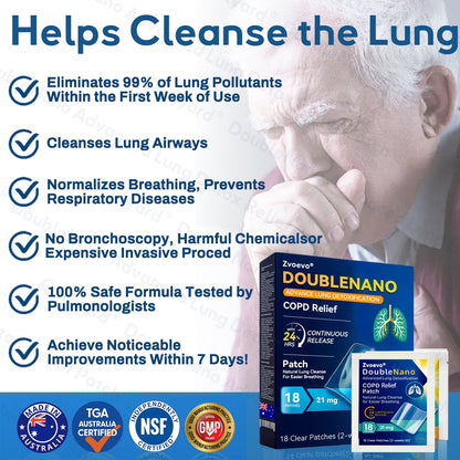 🔥🔥TGA Approved|Zvoevo® DoubleNano COPD Relief Patch (🍁💝 Cough, wheezing, shortness of breath, sputum, stuffy nose, bronchitis, bronchitis, allergy symptoms, lung discomfort🫁)
