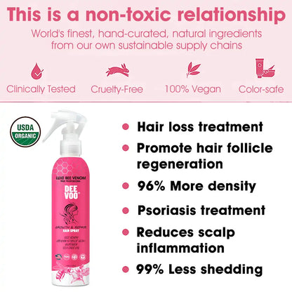 ✨️DeeVoo™   Luxe Bee venom Scalp Treatment HairGrᴏᴡth Hair Spray(Hurry, 80% OFF - Only 30 minutes left 🫧)