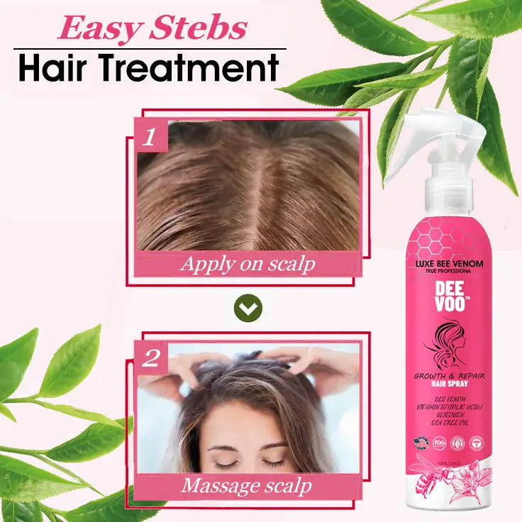 ✨️DeeVoo™   Luxe Bee venom Scalp Treatment HairGrᴏᴡth Hair Spray(Hurry, 80% OFF - Only 30 minutes left 🫧)