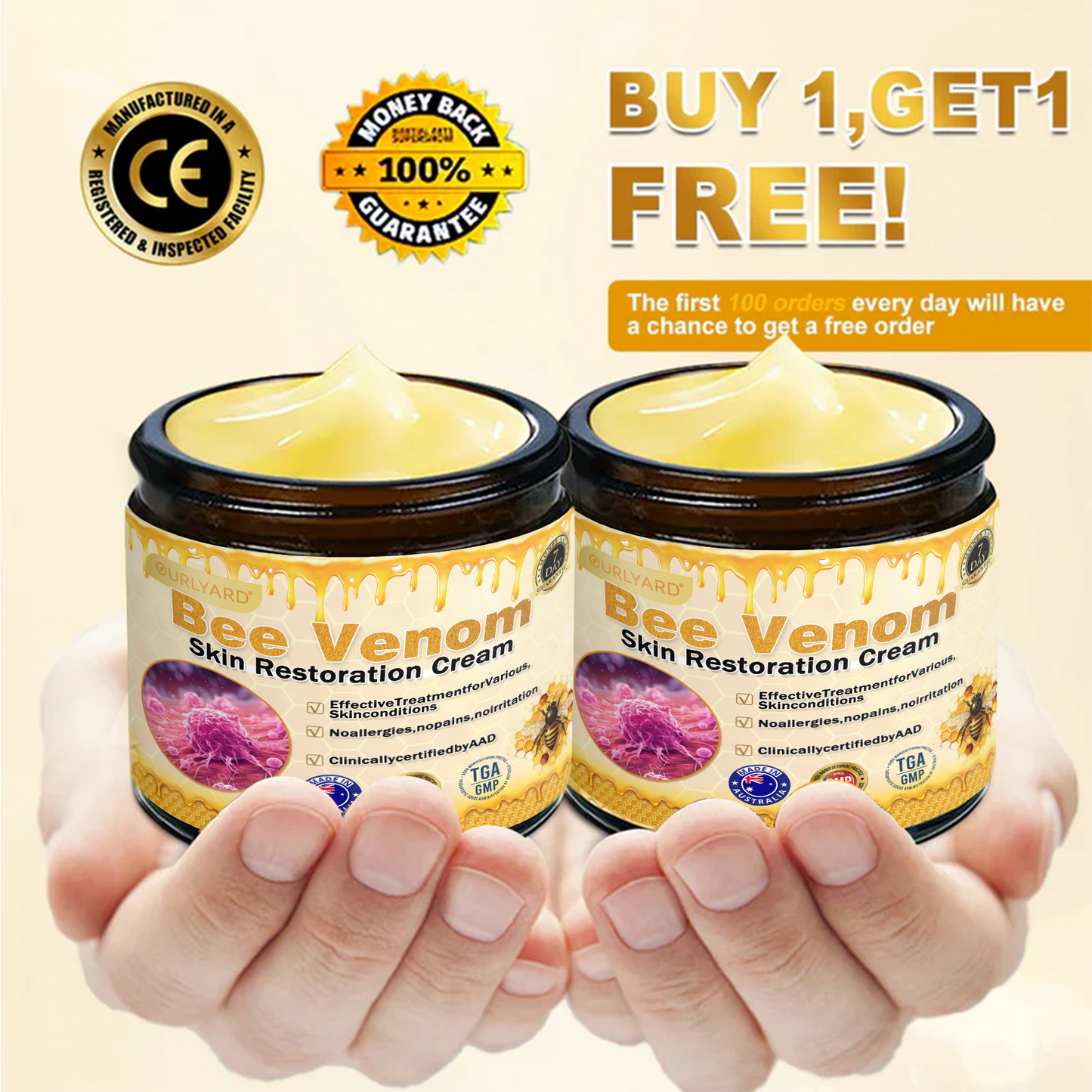 🪞TGA Approved: Ourlyard® Bee venom Pro Comprehensive Cream — 🔥Limited Time 80% OFF🔥