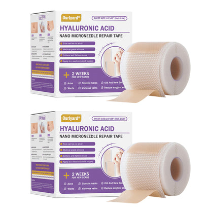 ✅Official Store |Ourlyard® Hyaluronic Acid Nano Microneedle Repair Tape🏥(Treatment of old and new scars, reduction of surgical scars, stretch marks, keloids, acne, burns, warts, dermatomes and varicose veins)